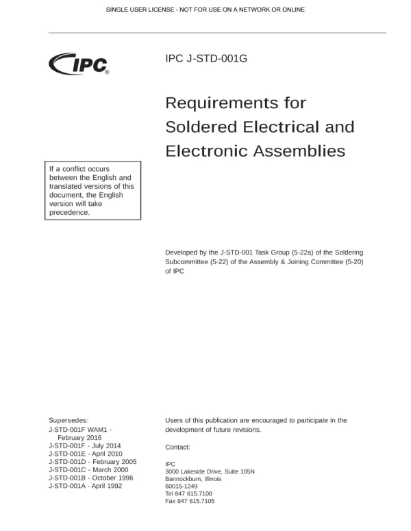 IPC J-STD-001G pdf