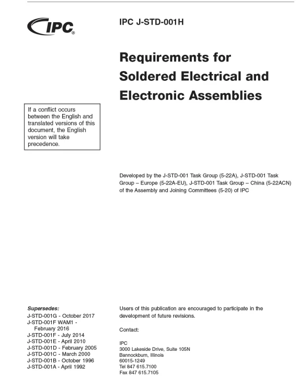 IPC J-STD-001H-2020 pdf