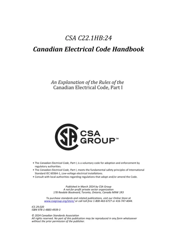 CSA C22.1HB:24 pdf