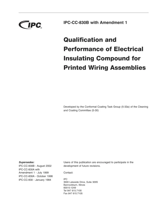 IPC CC-830B with Amendment 1 pdf