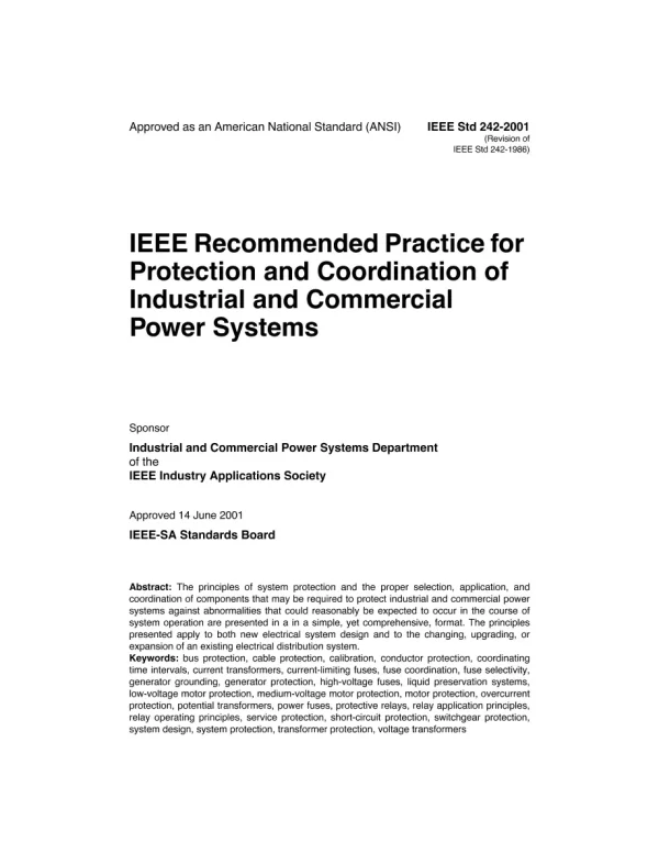 IEEE 242-2001 pdf