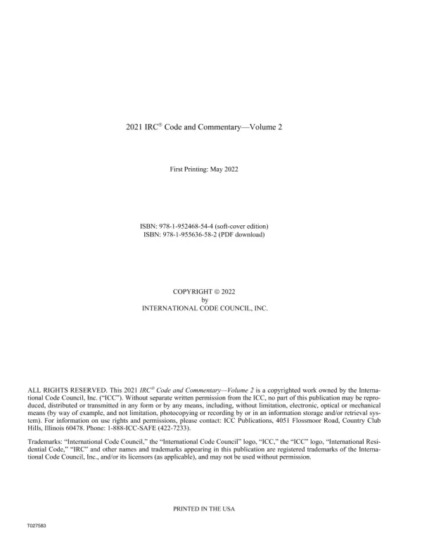 ICC IRC-2021 Vol. 2 Commentary pdf