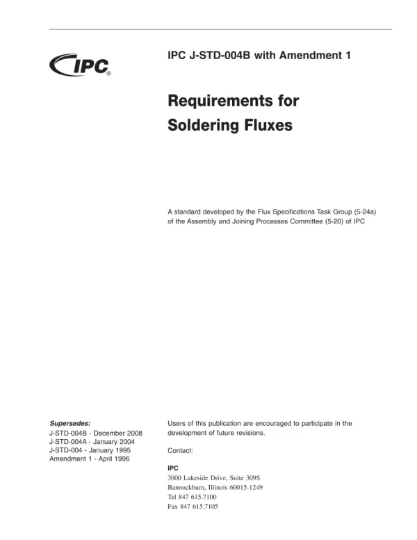 IPC J-STD-004B-WAM1 pdf