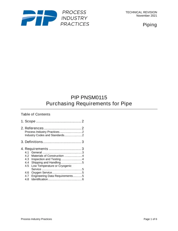 PIP PNSM0115 pdf