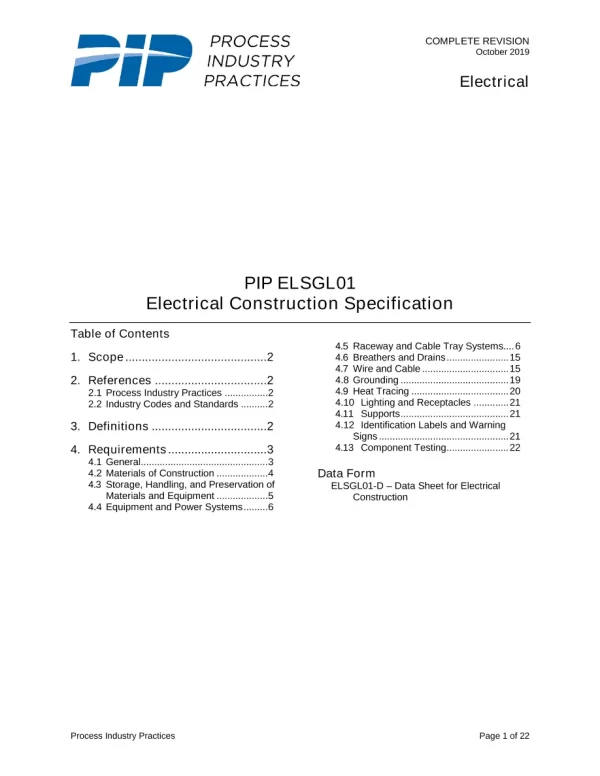 PIP ELSGL01 pdf