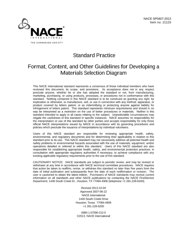 NACE SP0407-2013 pdf