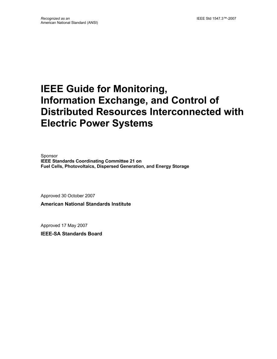 IEEE 1547.3-2007 pdf