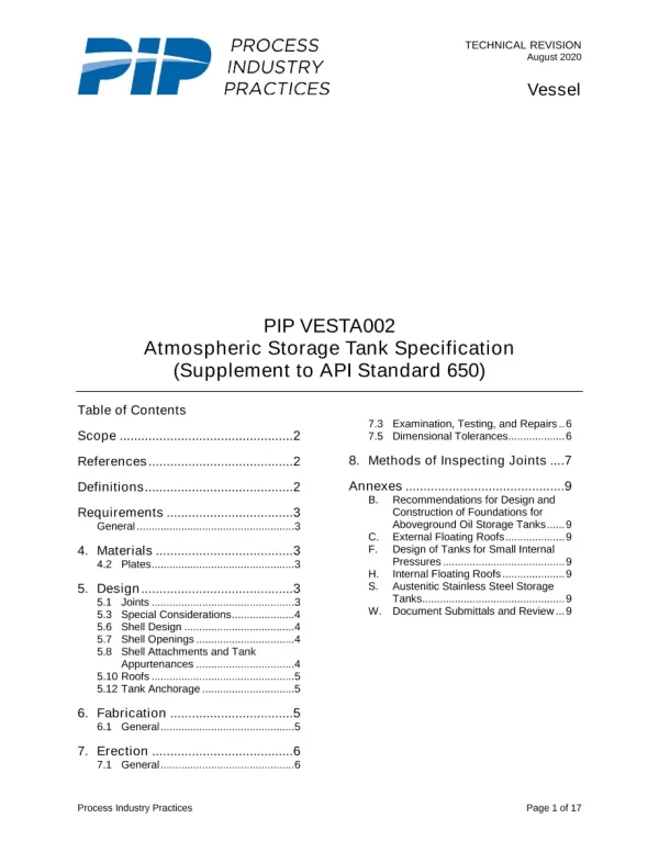 PIP VESTA002 pdf