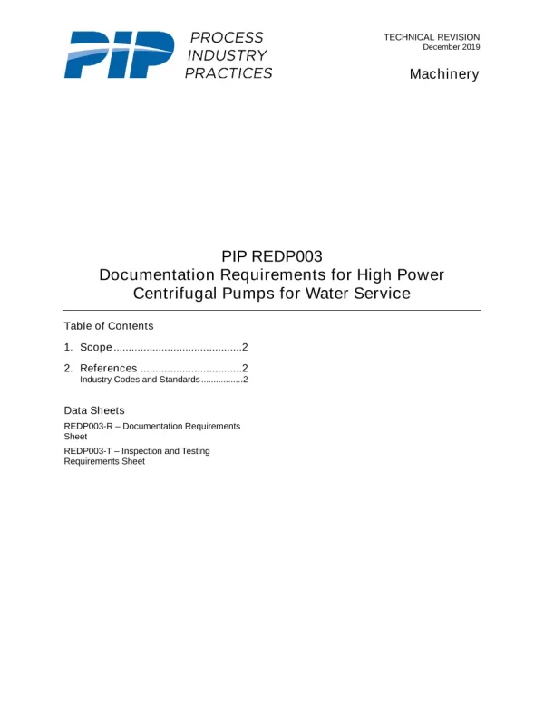 PIP REDP003 pdf