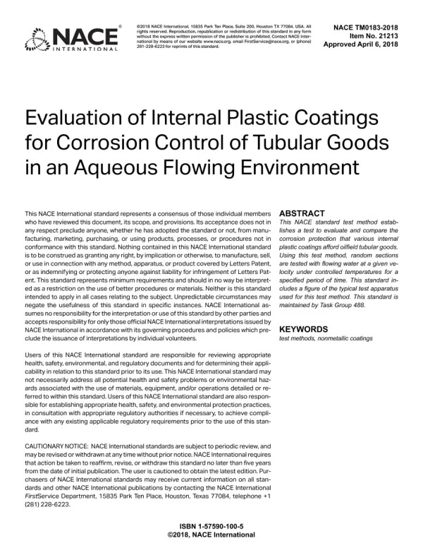 NACE TM0183-2018 pdf