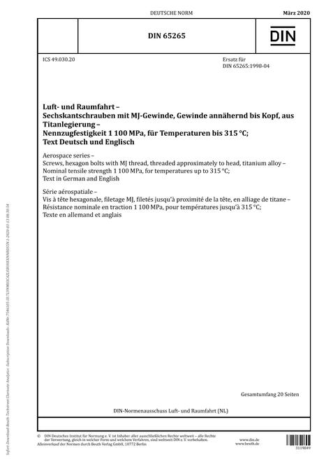 DIN 65265:2020 pdf