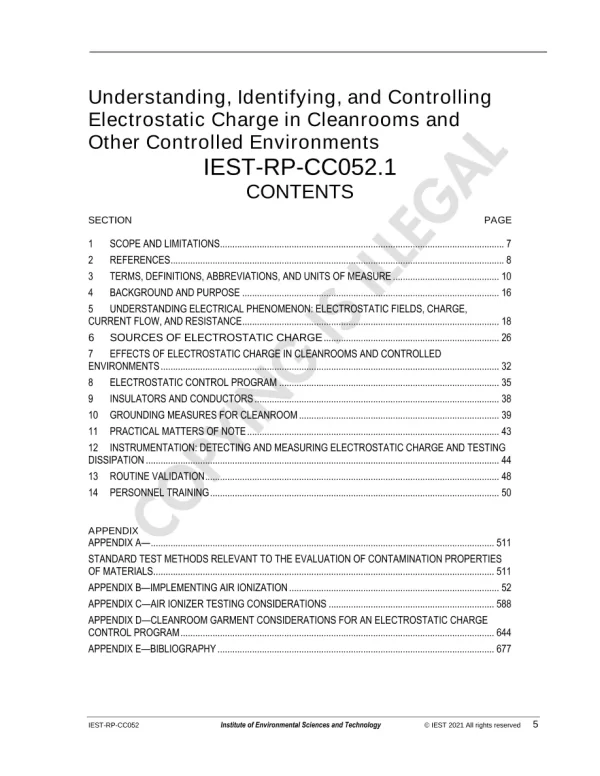 IEST RP-CC052 pdf