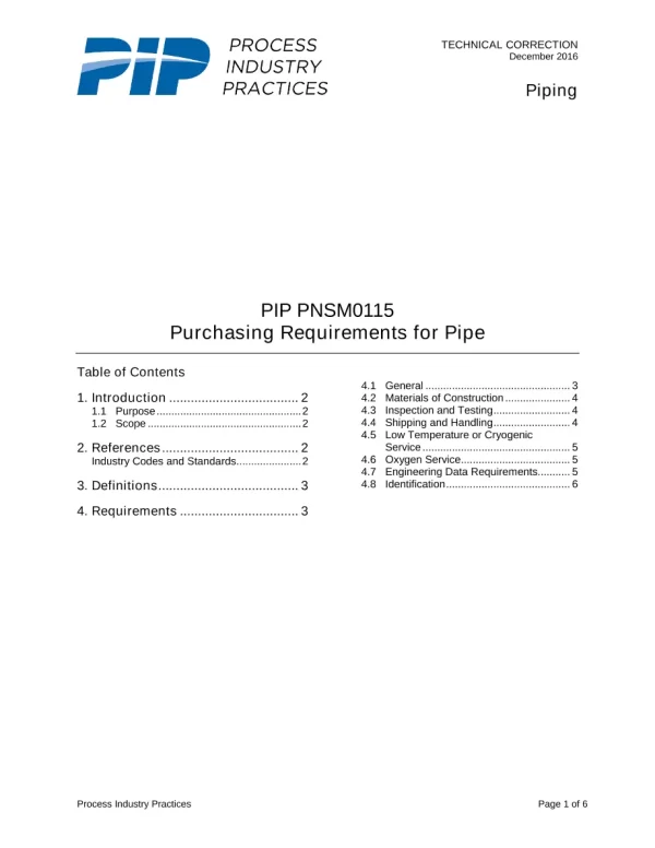 PIP PNSM0115 pdf