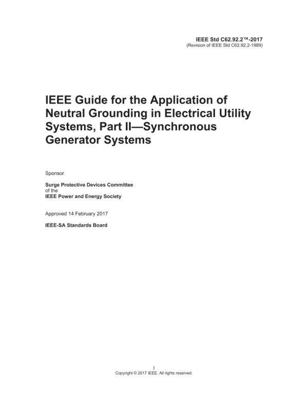 IEEE C62.92.2-2017 pdf