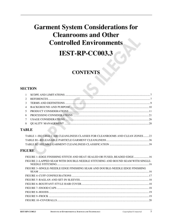 IEST RP-CC003.3 pdf