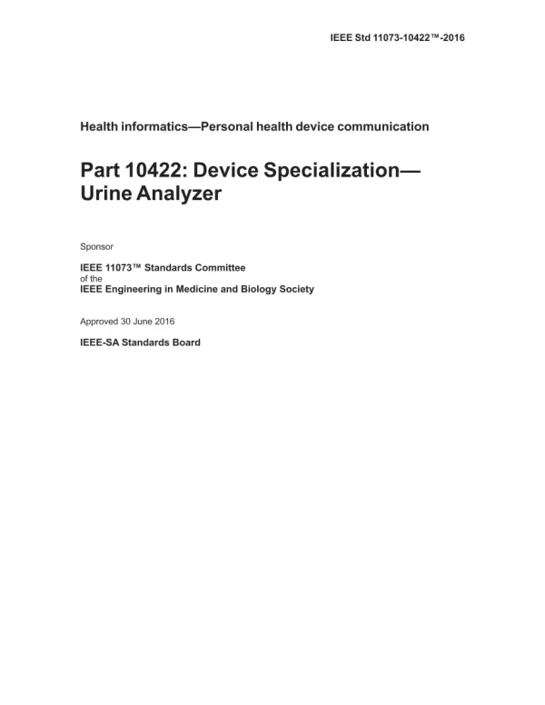 IEEE 11073-10422-2016 pdf