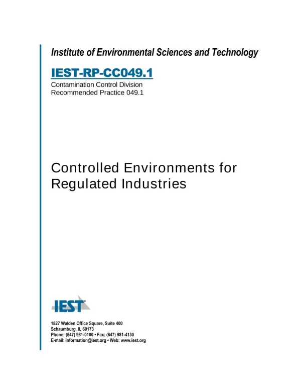 IEST RP-CC049.1 pdf