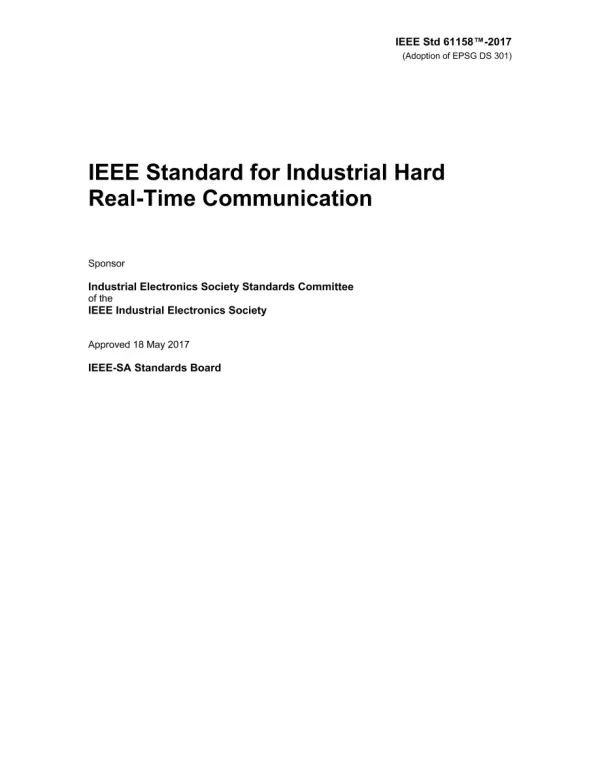 IEEE 61158-2017 pdf