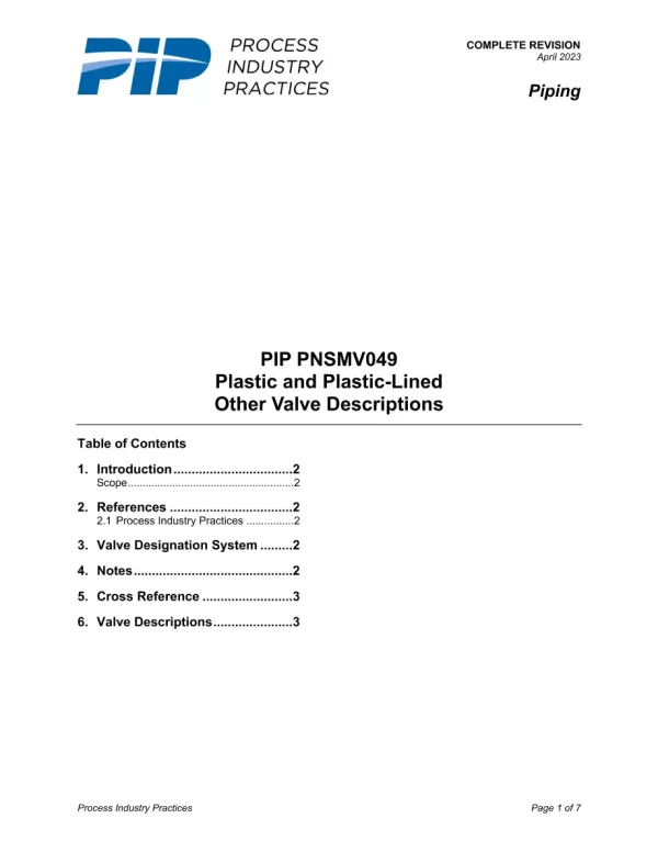 PIP PNSMV049 pdf