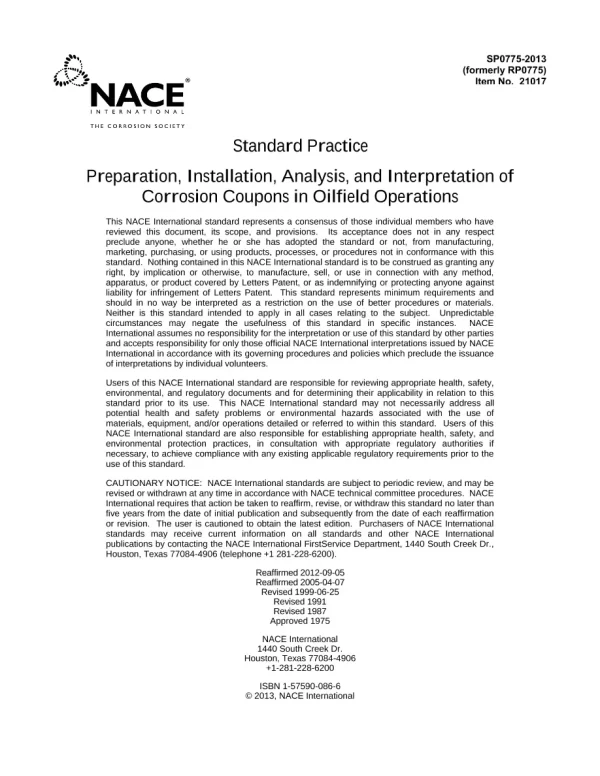 NACE SP0775-2013 pdf