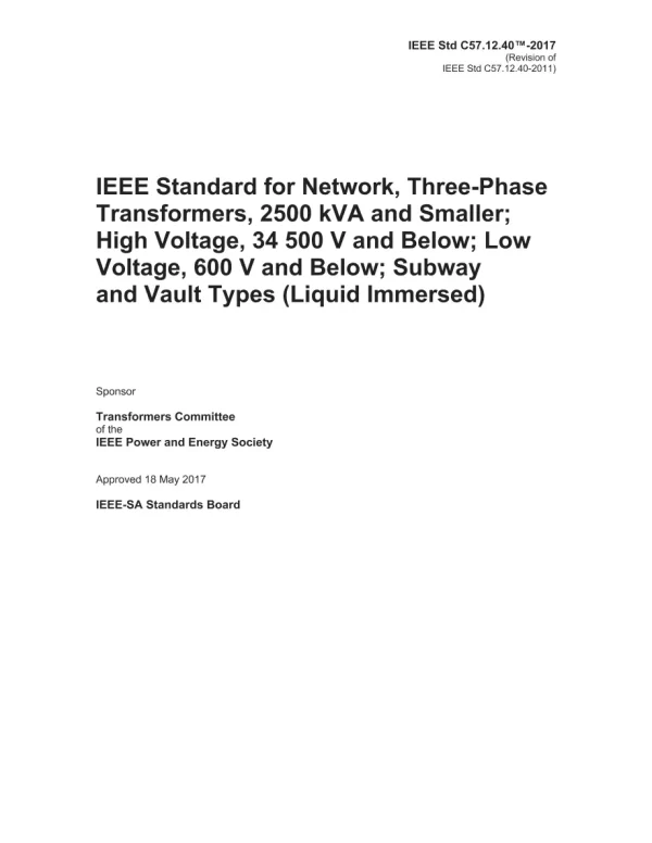 IEEE C57.12.40-2017 pdf