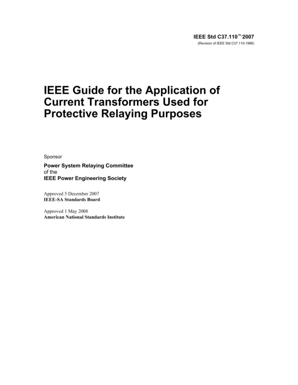 IEEE C37.110-2007 pdf