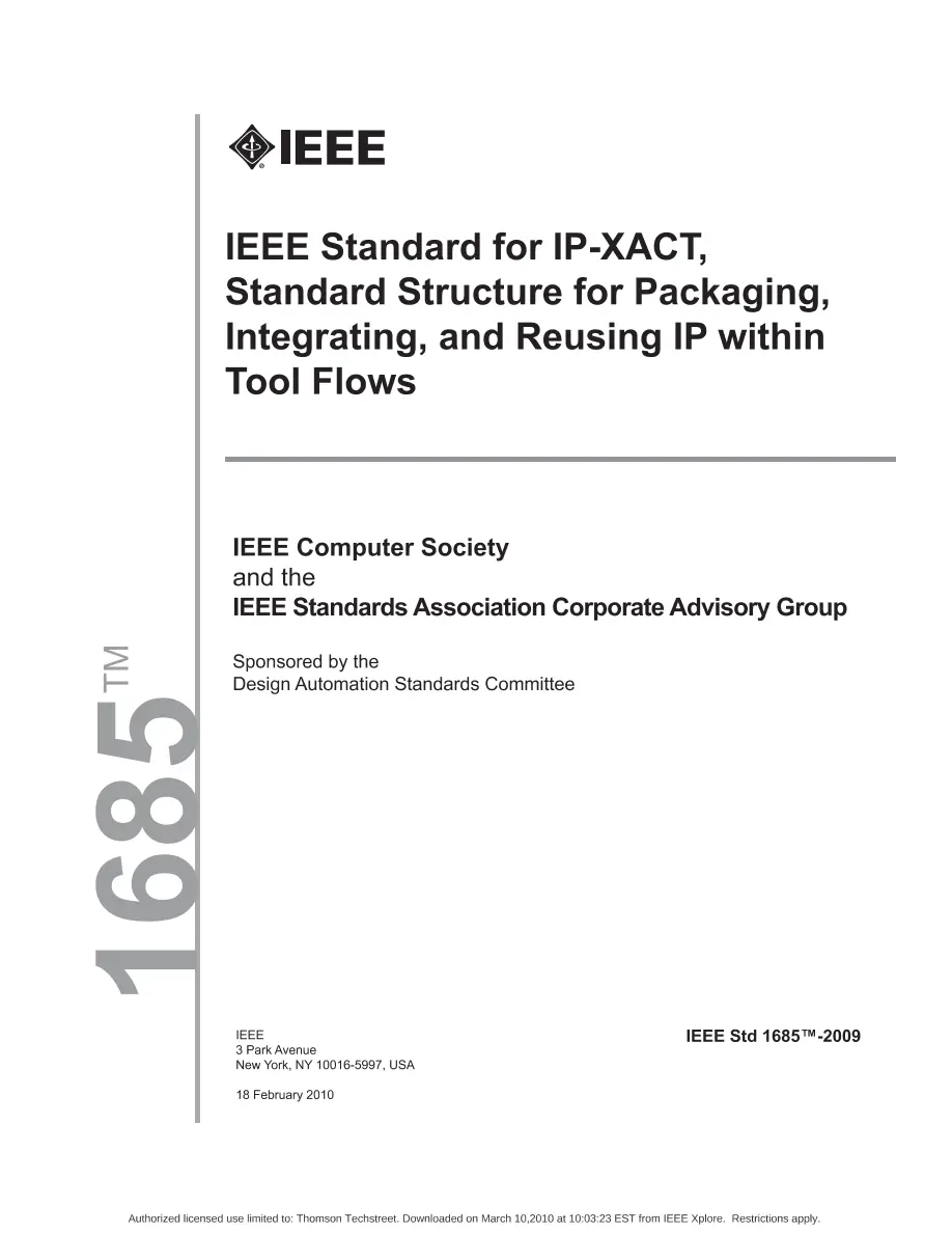 IEEE 1685-2009 pdf