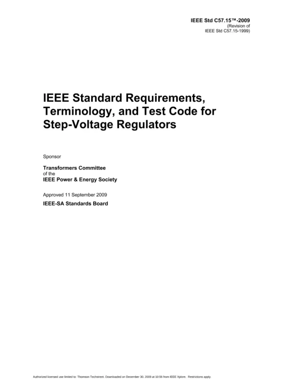 IEEE C57.15-2009 pdf