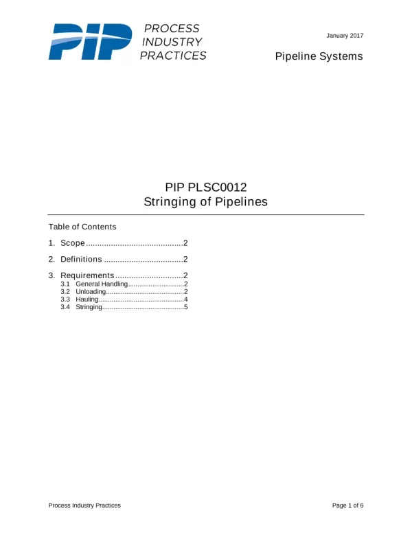 PIP PLSC0012 pdf