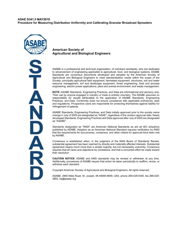 ASAE/ASABE S341.5 (R2022) pdf