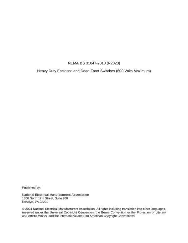 NEMA BS 31047-2013 (R2023) pdf