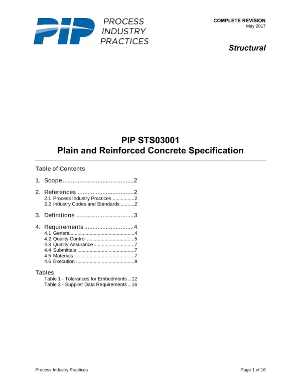 PIP STS03001 pdf