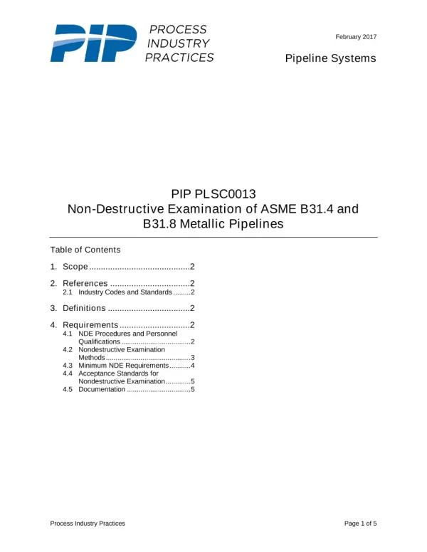 PIP PLSC0013 pdf