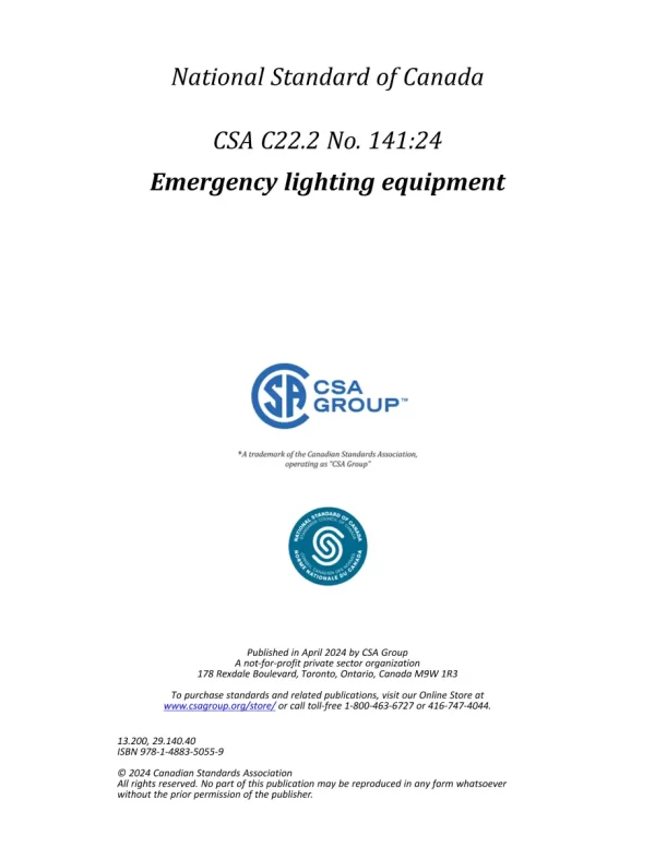 CSA C22.2 No. 141:24 pdf